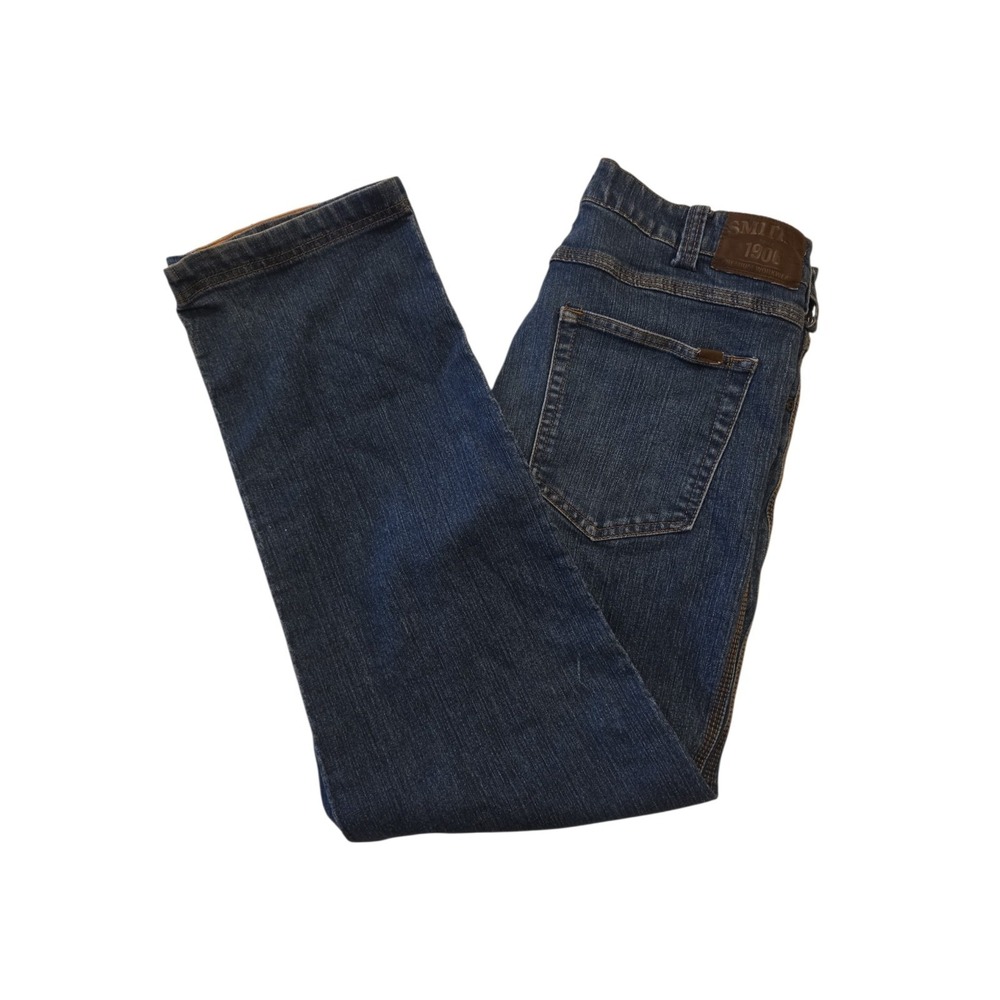 Smith's Workwear 34x32 Stretch Straight Leg Blue Jeans Men's Work Casual Denim